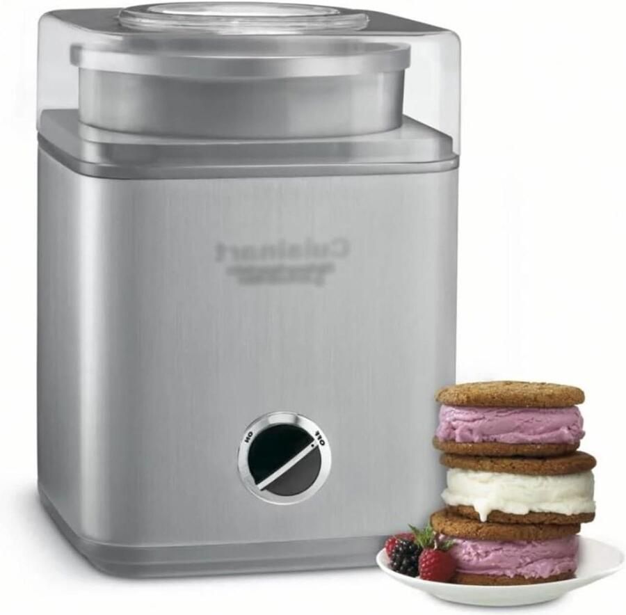 IJsmachine Yoghurtmachine Sorbetmaker Desserts Maken Volautomatisch 2 Liter Zilver