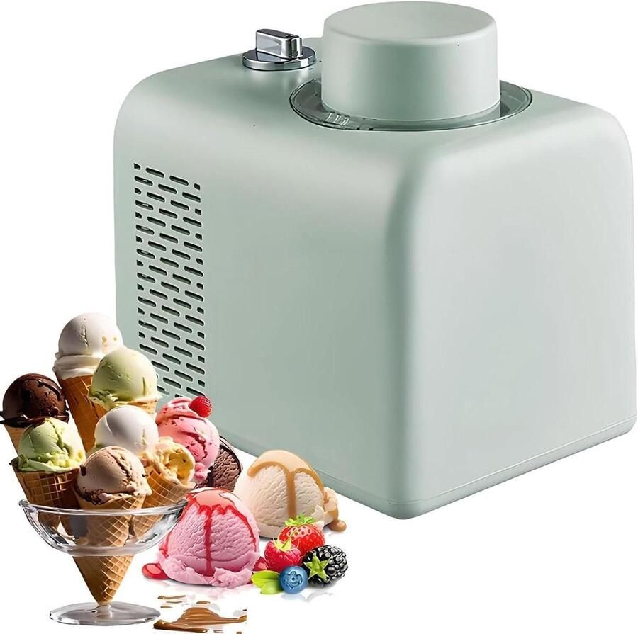 IJsmachine Zelfgemaakt IJs Desserts Maken Automatische Koeling 500 ml Wit