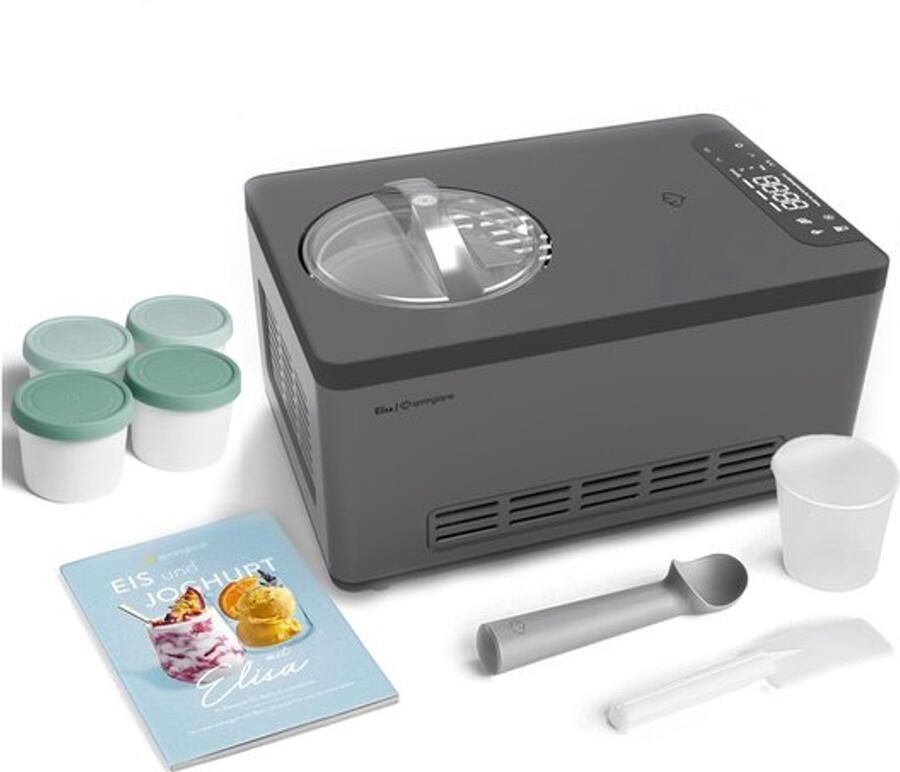 IJsmachine Zelfkoelend 2 0 Liter Capaciteit 220 W Vermogen Roestvrij Staal Voor IJs En Yoghurt Bereiden