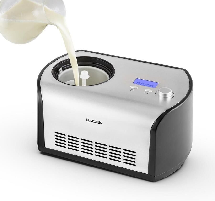 IJsmachine zelfvriezend met compressor automatische ijsmaker timerfunctie 1 2 liter roestvrij staal 135 watt