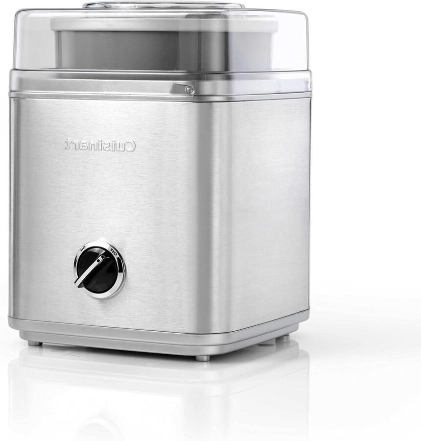 IJsmachine Dessert maker Zelf ijs maken Dubbel 1.5 liter 2 liter capaciteit Zilver