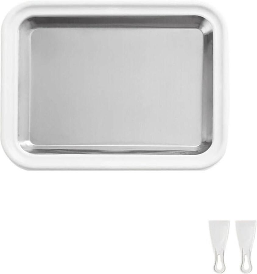 IJsmaker Dessertmaker Rol-ijsmachine Thuis Desserts Maken Roestvrijstalen Vriesplaat 1 stuk Wit