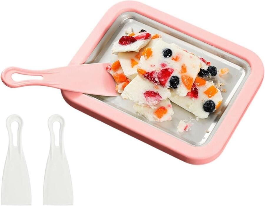 IJsmaker Dessertmaker Sorbetmaker Yoghurtmaker Zelf Desserts Maken Elektrisch Vrij Ontwerp 26 cm Roze