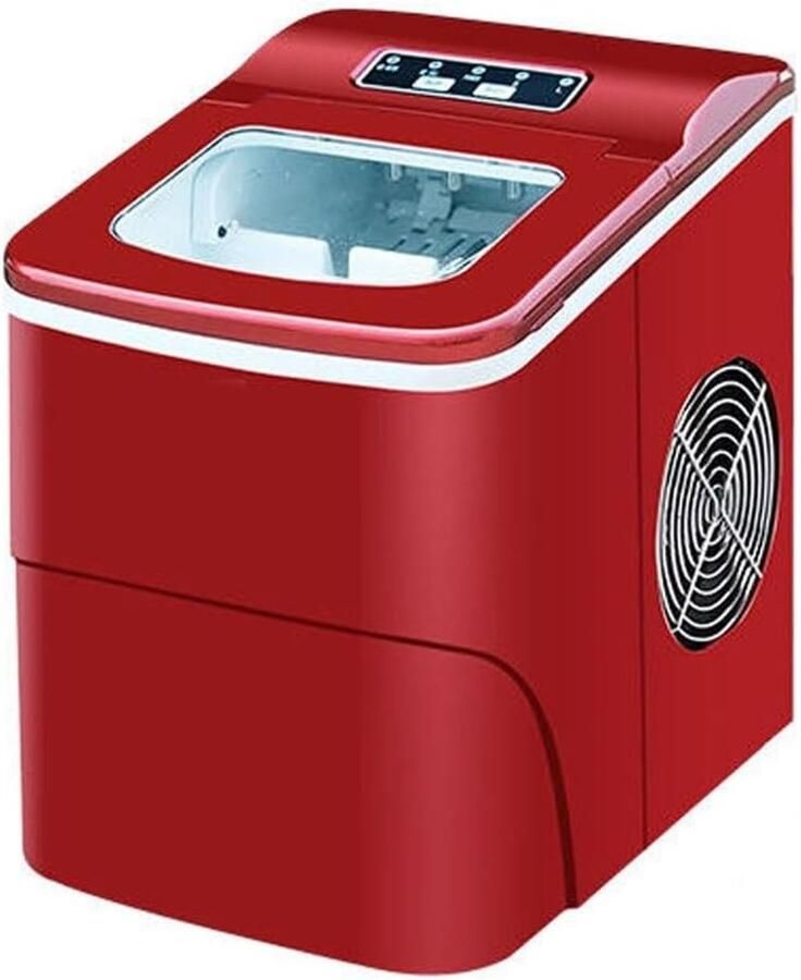 IJsmaker Elektrisch Automatische Ijsblokjesmachine Feesten en Bijeenkomsten Hoge Dagelijkse IJsie 15 kg per dag Rood