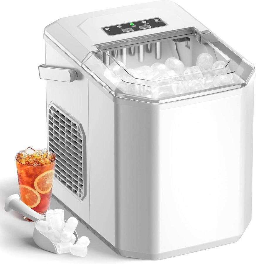IJsblokjesmachine IJsmaker Drankjes Koelen Zelfreinigend 12kg per 24 uur Wit