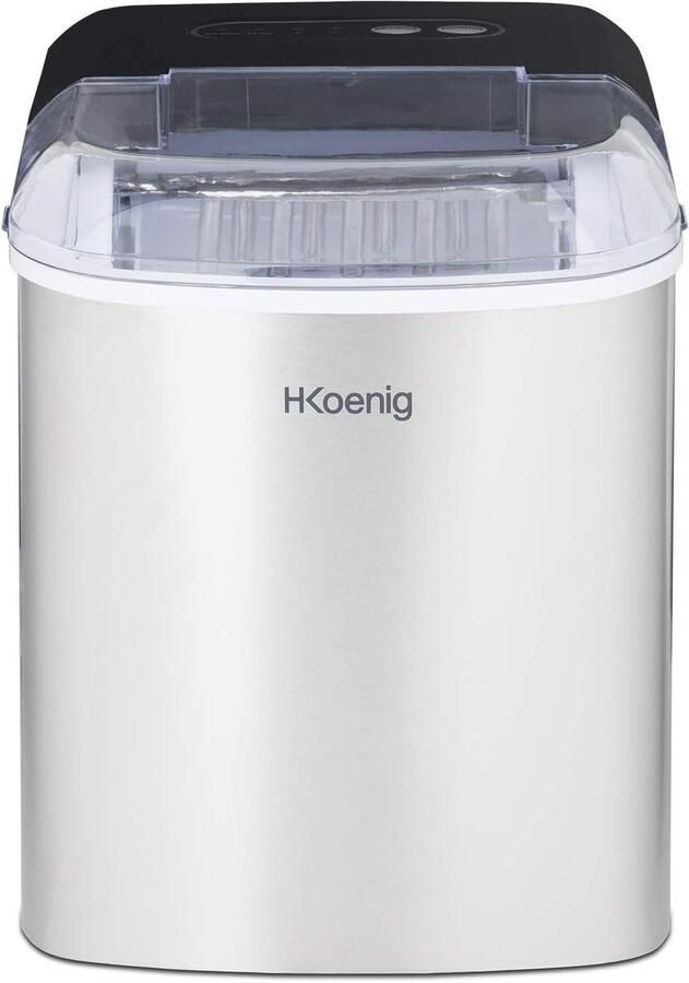 IJsmaker Ijsblokjes machine Drankjes Koelen Compact en Mobiel 12 kg per dag Zilver