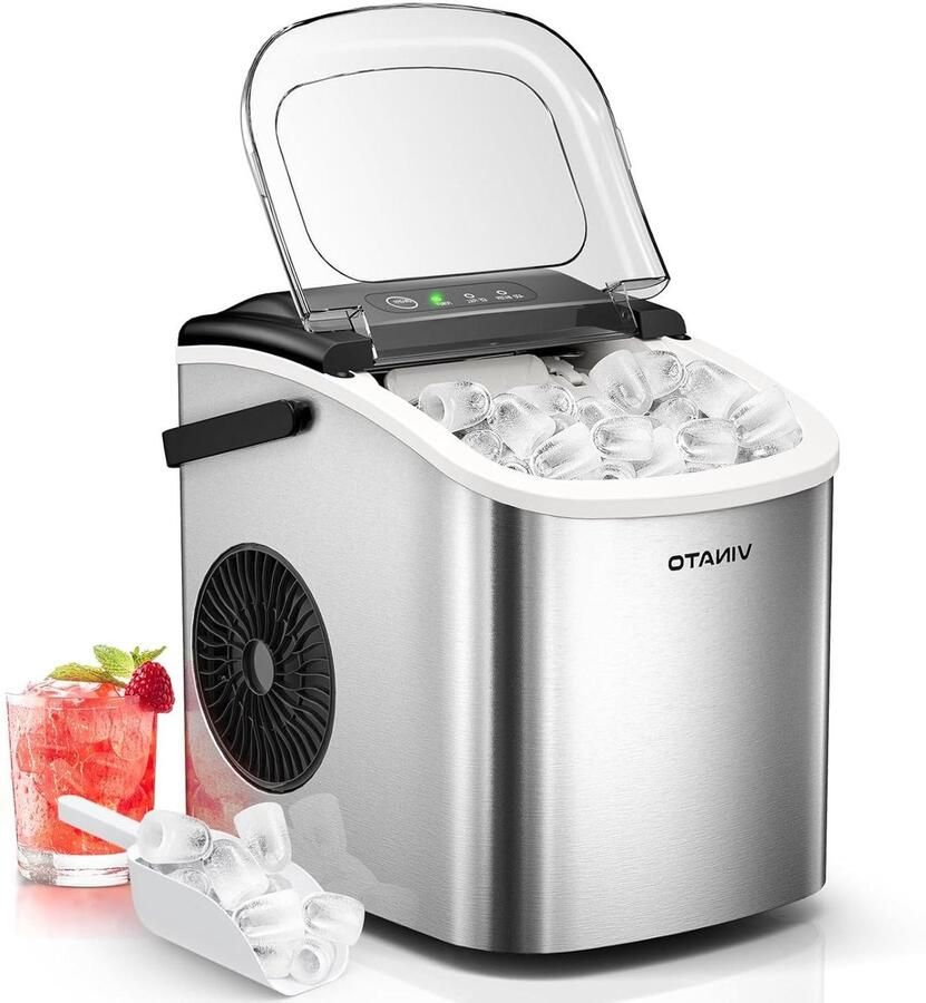 IJsmaker IJsblokjesmachine Drankjes Koelen Snel 9 Blokjes 12kg 24uur Zwart