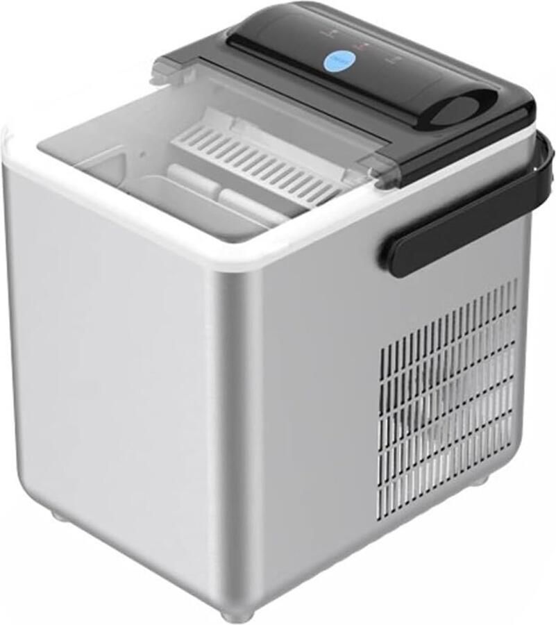 IJsmaker Ijsblokjesmachine Drankjes Koelen Zelfreinigend 33Lbs 24H Zilver