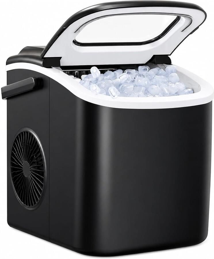 IJsmaker IJsblokjesmachine Snel IJs Maken 26 lbs per dag 9 blokjes in 6 minuten Zilver