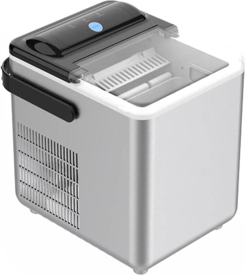 IJsmaker IJsmachine Aanrecht Snelle IJsblokjes Automatische Zelfreiniging 33Lbs Per Dag Zilver