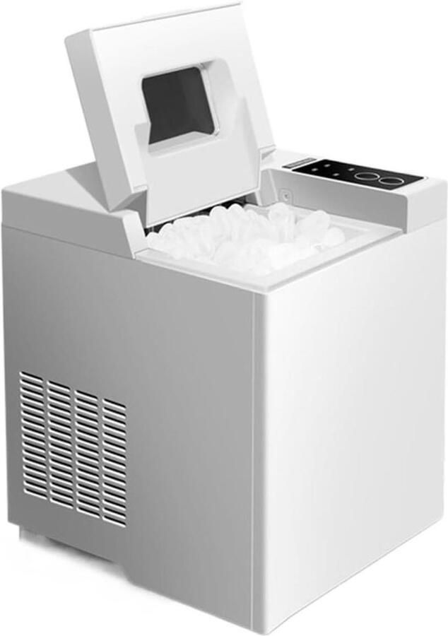 IJsmaker IJsmachine Automatisch Snelle IJsblokjes Klaar in 6 Minuten 24 x 26 x 29 cm Zilver