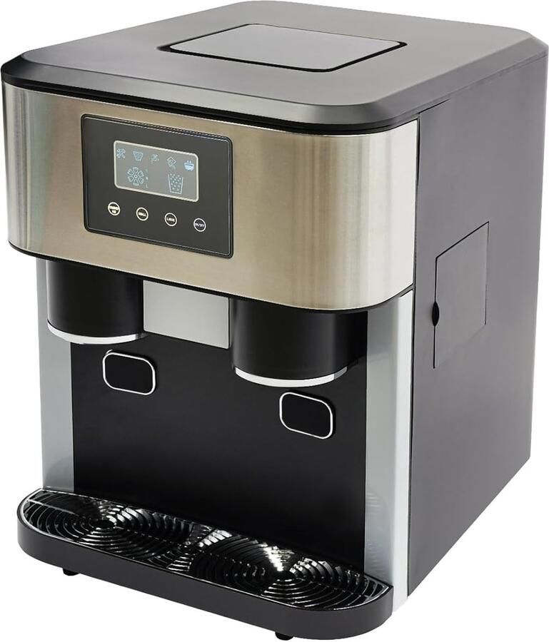 IJsmaker – Ijsmachine – Ijsblokjesmaker – Ijscrusher – Waterreservoir 1 8L – 100-150W Motorvermogen – LCD-Touchpaneel