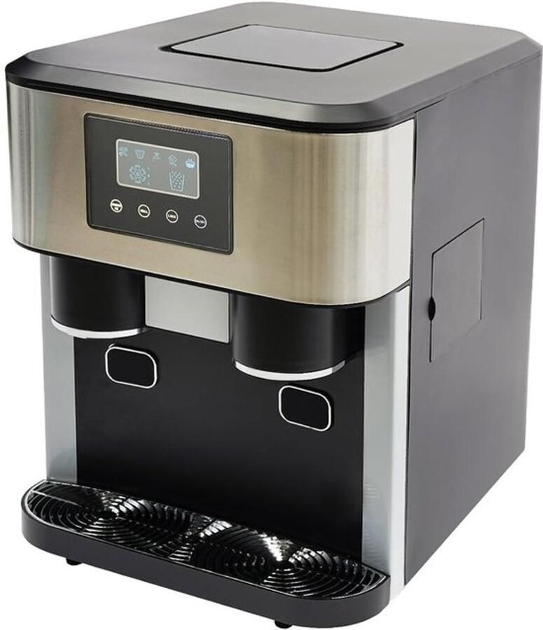 IJsmaker – Ijsmachine – Ijsblokjesmaker – Ijscrusher – Waterreservoir 1 8L – 100-150W Motorvermogen – LCD-Touchpaneel