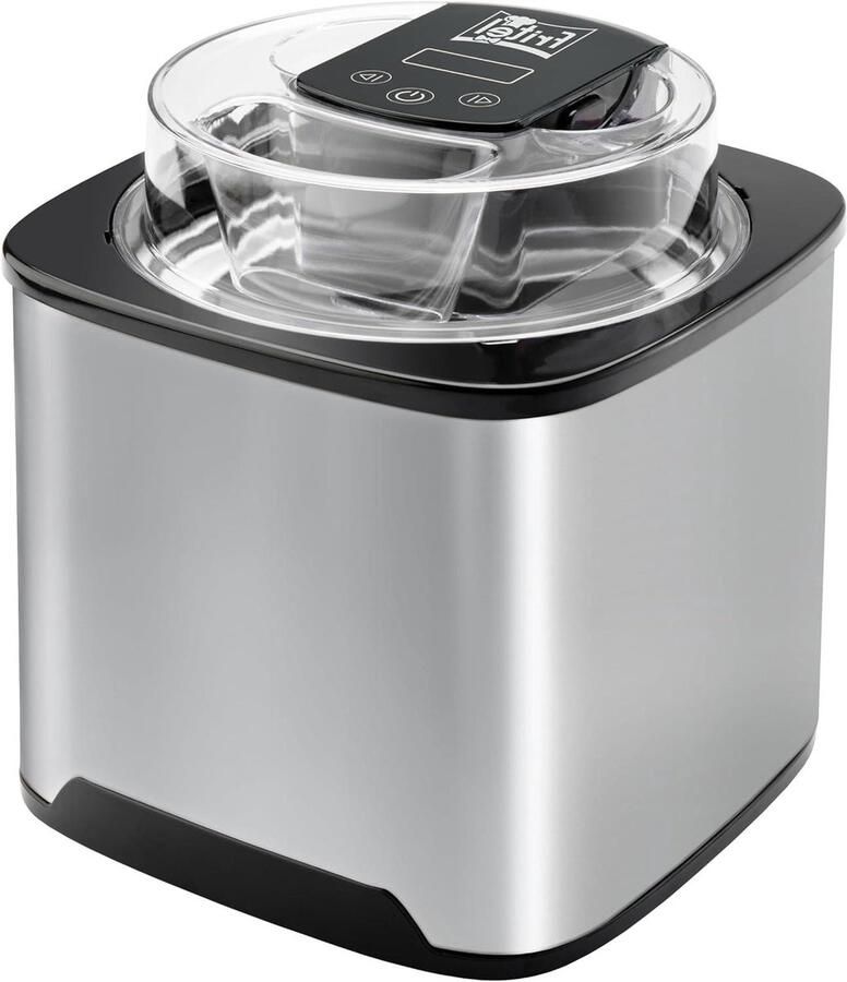 IJsmaker IJsmachine Sorbetmaker Zelf IJs Maken 2L Vriezerkom 30-40 Min Grijs-zwart