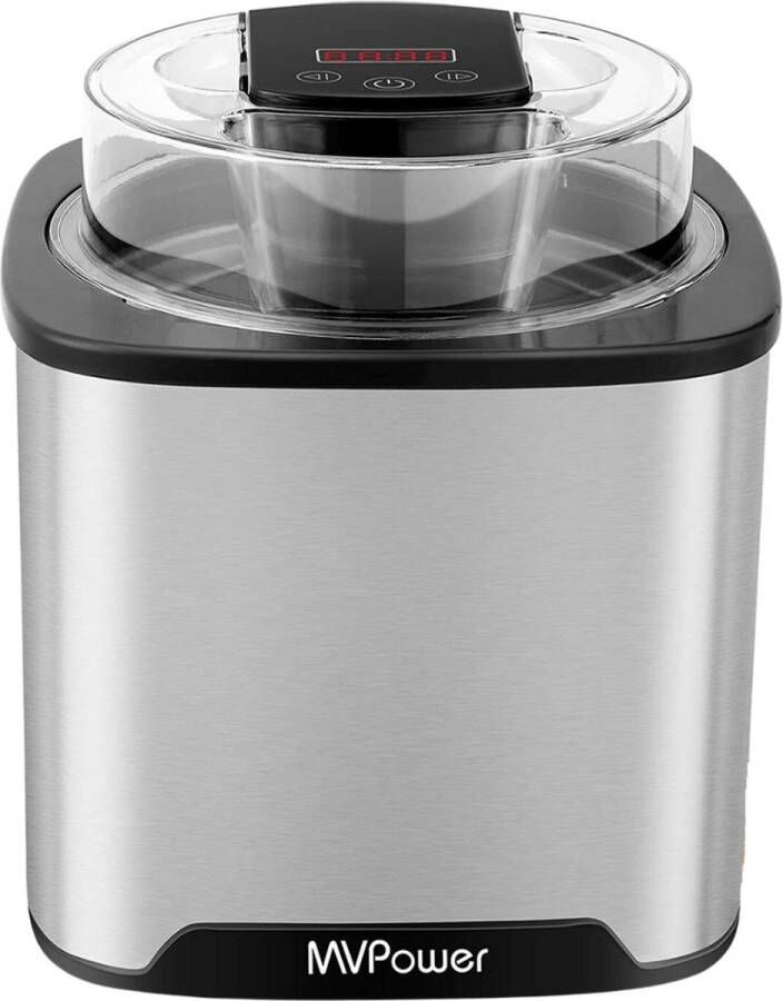 PerfectGear Ijsmaker Machine Ijsmaker Ijsmachine Sorbet Ijsmachine Yoghurtmaker 2L Grijs