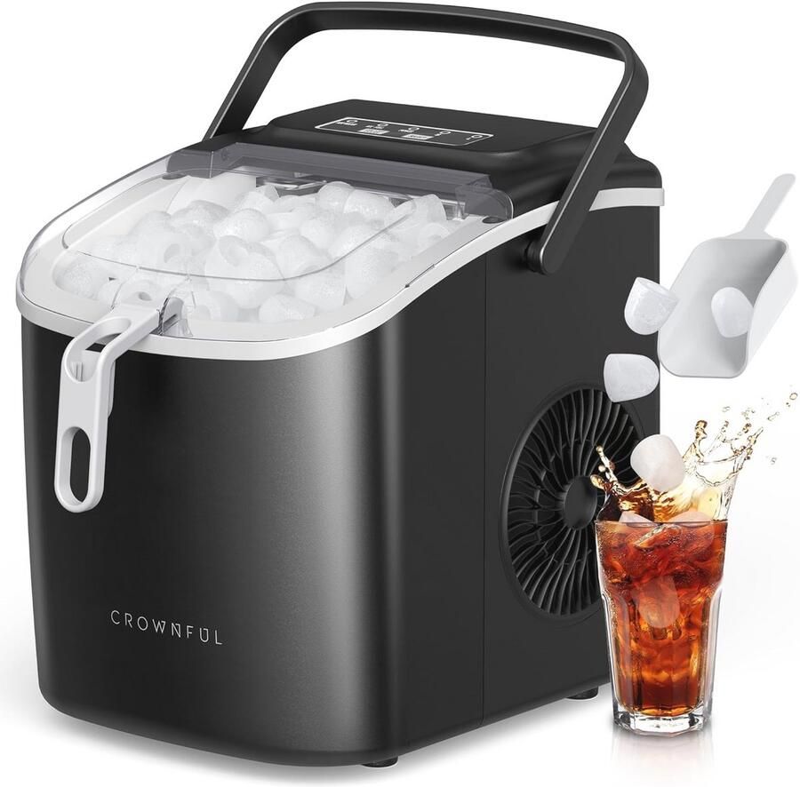 IJsmaker met Handvat Zelfreinigende Ijsmachine voor Thuis en Kantoor Snel en Draagbaar