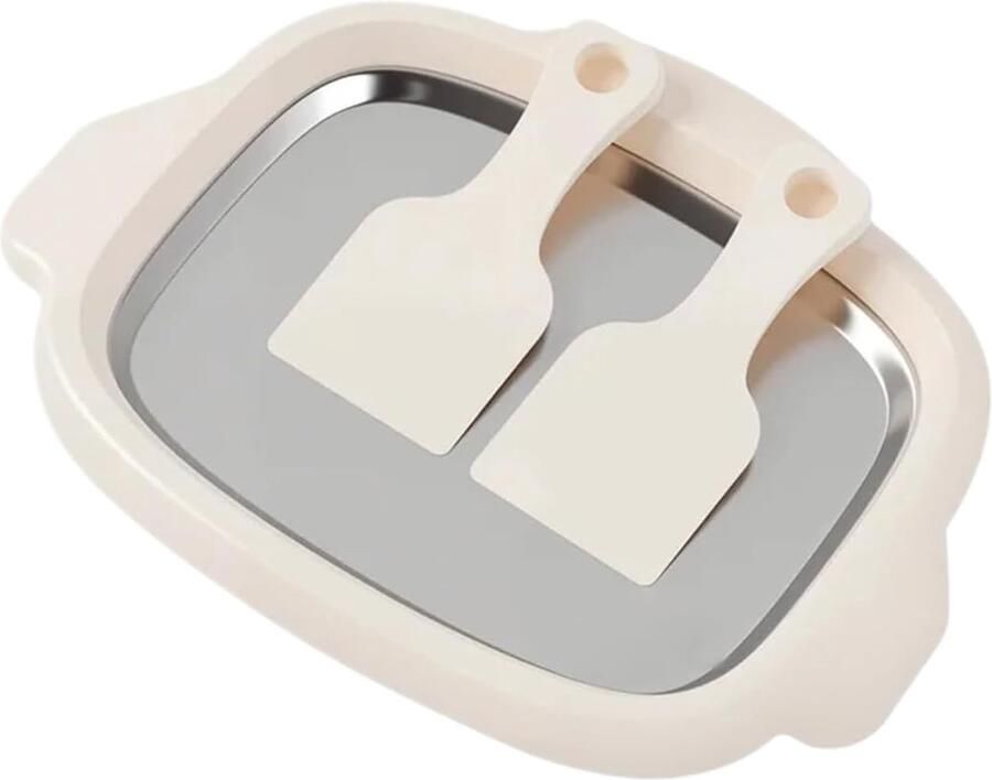 IJsmaker Rol Doe-het-zelf dessert Zelf ijs maken Voedselveilig materiaal 25x19x4 cm Wit