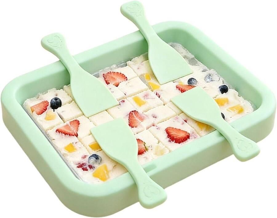 IJsmaker Set Dessert Maker Zelf Desserts Maken Snel Vries Proces 26 cm Groen