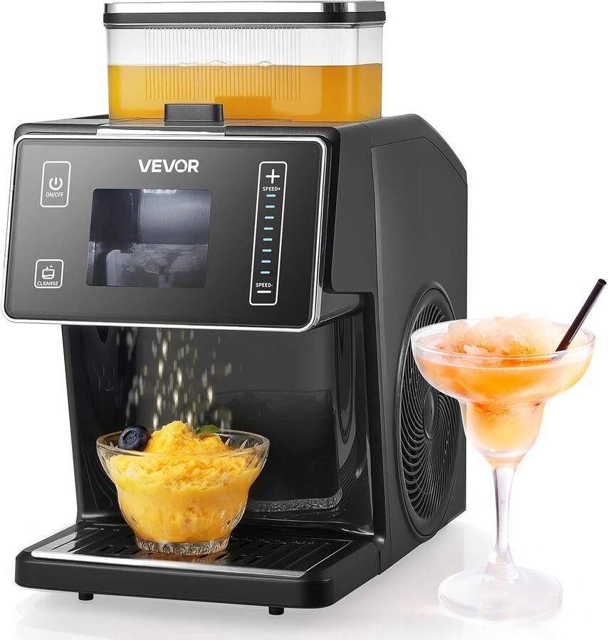 IJsmaker Sneeuwvlok IJscrusher machine Desserts maken 8 Snelheden Instelbaar 20kg Per Dag Zwart