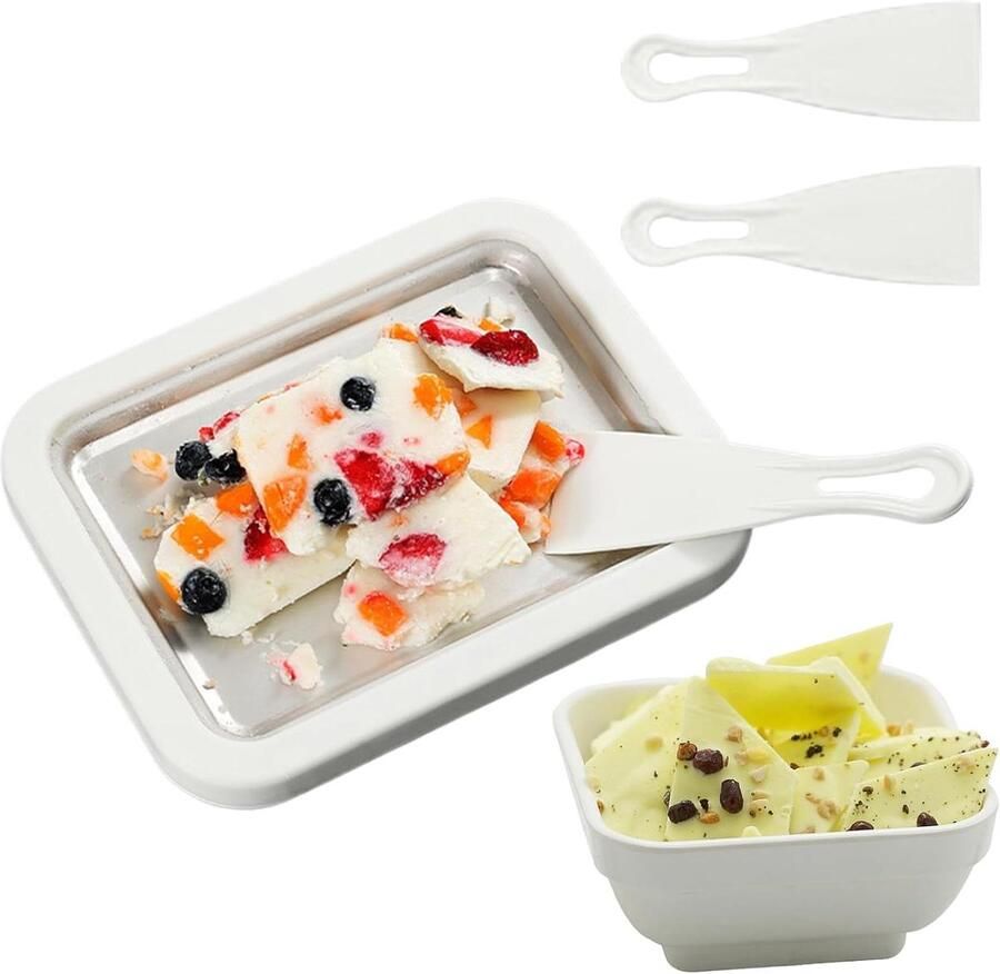 IJsroller Maker Rolletjes IJs Machine Desserts Maken Handmatige Schraper 8.9x6.9x1.4 inch Bruinzwart