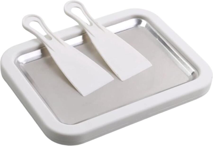 IJsrolset Dessertmaker Zelf ijs maken Duurzaam roestvrij staal 22 x 17.5 cm