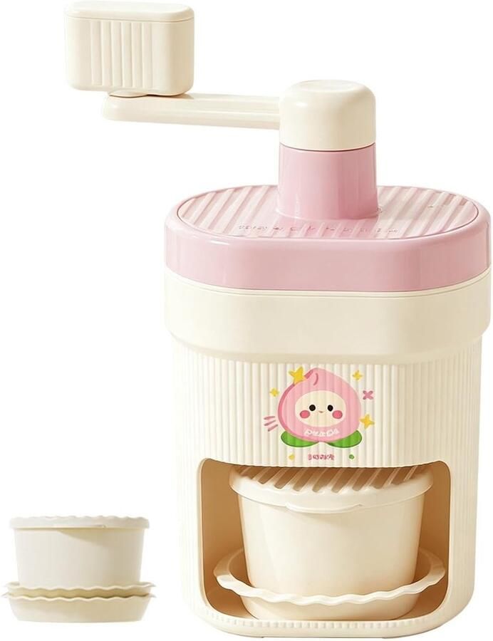 IJsschaaf Machine Handmatige IJscrusher Dranken Bereiden Moeiteloos IJs Scheren 23 cm Hoog Wit