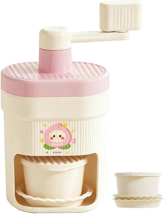 IJsschaafmachine Handmatig IJscrusher Barbenodigdheid Dranken Verfrissen Klassieke Scheerijsmaker 24 x 13 x 13 cm Wit