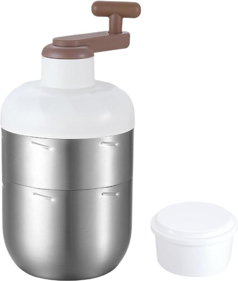 IJsschaafmachine Handmatig Sneeuw Kegel Maker Cocktails Maken Roestvrij Staal 25.5 x 12.5 cm Zilver
