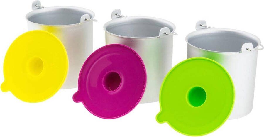 IJsschalenset 1 l 3 stuks roestvrij staal voor feestjes en desserts
