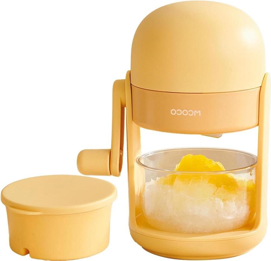 IJsscheerapparaat met Kom Sneeuwkegel Machine Zelf IJs Maken Dubbele Kleur IJsvorm 3.2 Inch Mal Geel