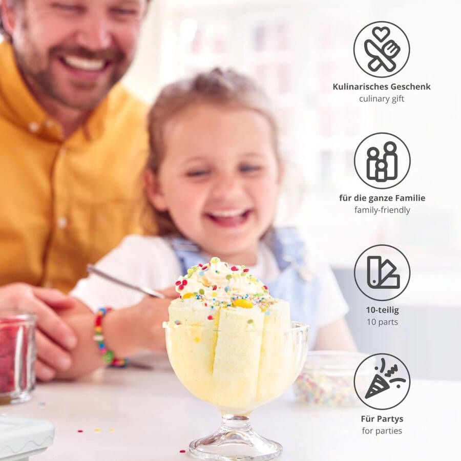 IJsschep voor ijsrollen ijsrollers ijsrolmachine ijsrolplaat om zelf te rollen ijsmachine doe-het-zelf set opgerolde ijsmachine zelfkoelend ijsplaat - Foto 2