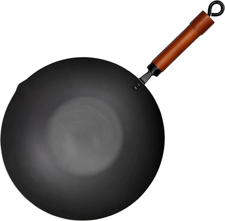 IJzeren koekenpan Antiaanbakpan Veelzijdig koken Ongecoat kookoppervlak 53 cm