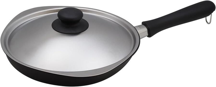 Ijzeren Koekenpan Frituurpan Koken op Inductie Magmaplaat met Oneffenheden 25 cm Multi