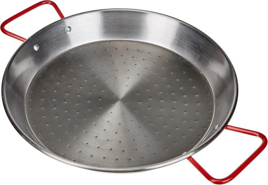 Gietijzeren Paella Pan 24 cm met Handvatten Zwart