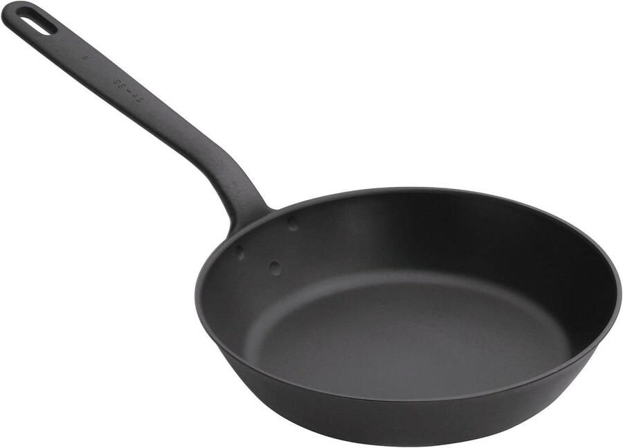 Ijzeren Pan Braadpan Koekenpan Scherp Aanbraden Swiss Made Kwaliteit 36 cm Zwart