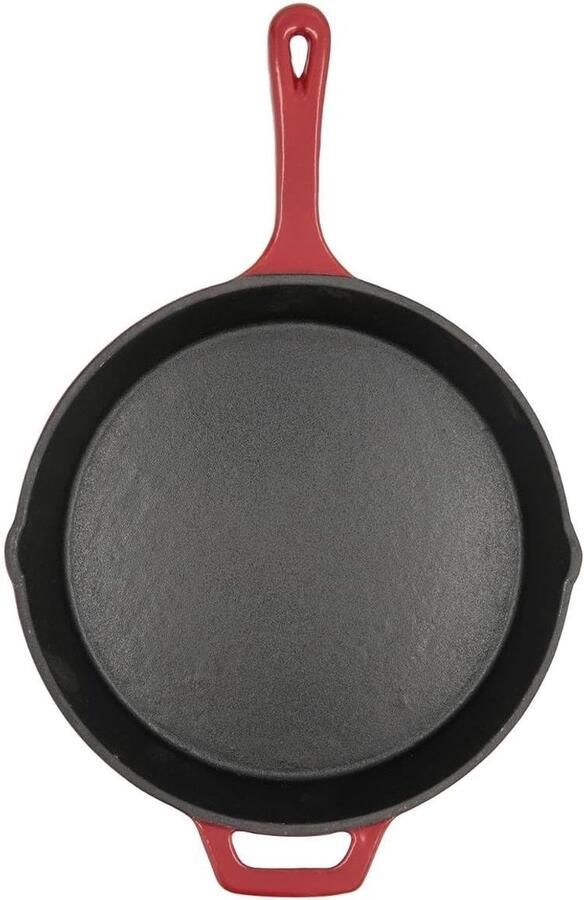 Ijzeren Pan Koekenpan Bakken en Braden Antiaanbaklaag 26 cm Rood