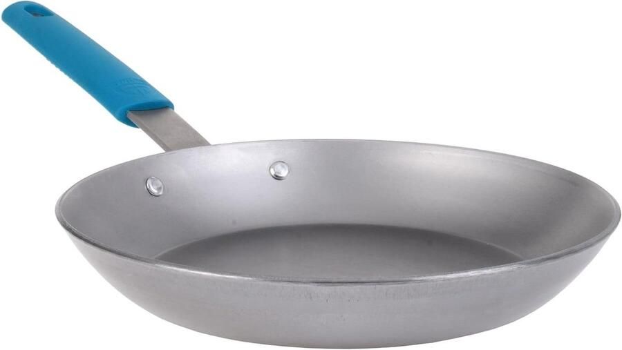 IJzeren Pan Koekenpan Braadpan Gerechten Bereiden Natuurlijke Antiaanbaklaag Ø 24 cm Zwart