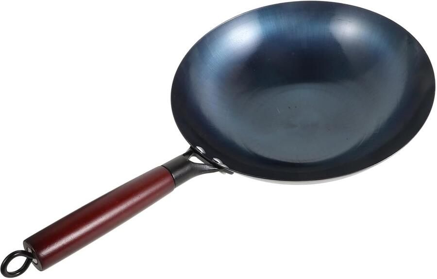 Ijzeren Wok Koekenpan Buiten Koken Comfortabele Grip 52 cm Multi