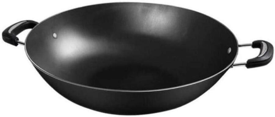 IJzeren Wok Roerbakpan Snel Koken Ongecoat Ruwijzer 46CM