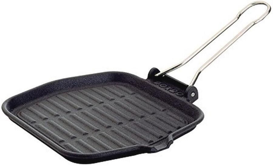 Ilsa Monodietella Grillpan gietijzer aluminium zwart 20 x 20 cm