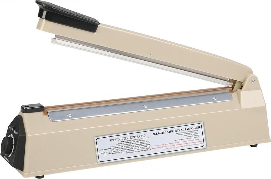 Impuls Heat Sealer Zakken Sluitmachine Verwarming Plastic Zakken Afdichten Geen Opwarmtijd Nodig 12 Inch Beige
