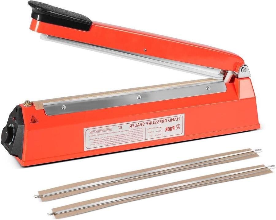 Impuls Sealer Sluitmachine Verpakkingen Sluiten Extra Vervangingen 30 cm Rood