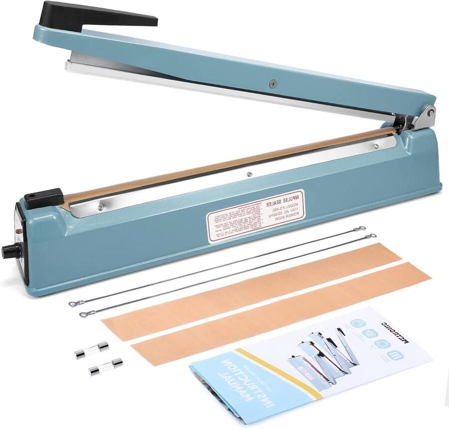 Impuls Verzegelaar Zakafdichter Verpakkingen Sluiten Directe Hitte 40 cm Blauw