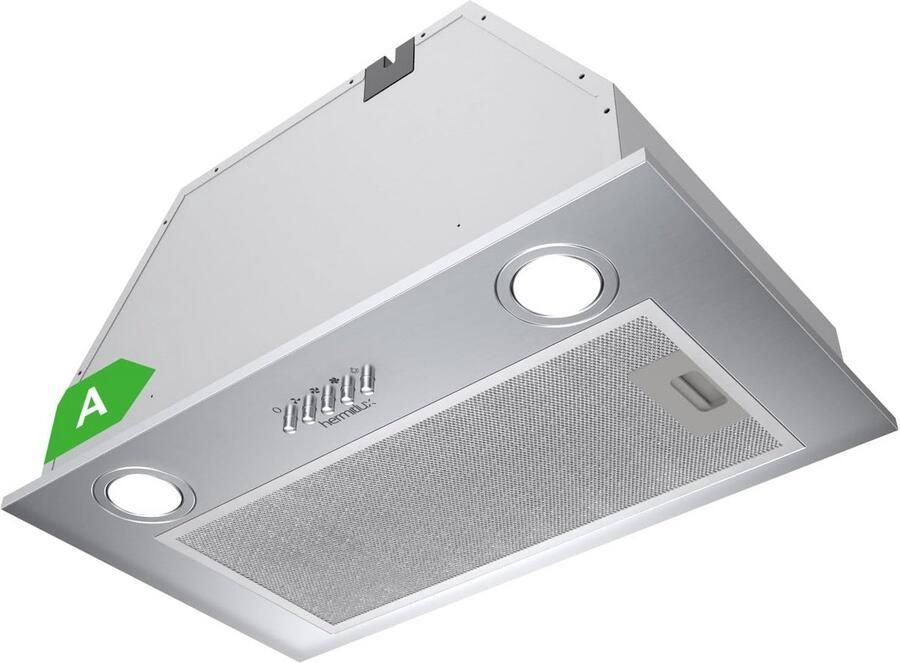 Inbouw Afzuigkap 52 cm Krachtige Keukenventilatie met LED en Koolstoffilter