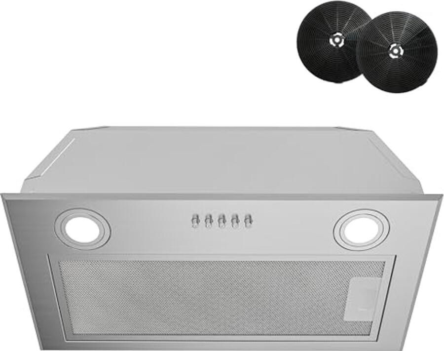 Inbouw Afzuigkap 52 cm met 650 m³ h LED Verlichting en Krachtige Motor