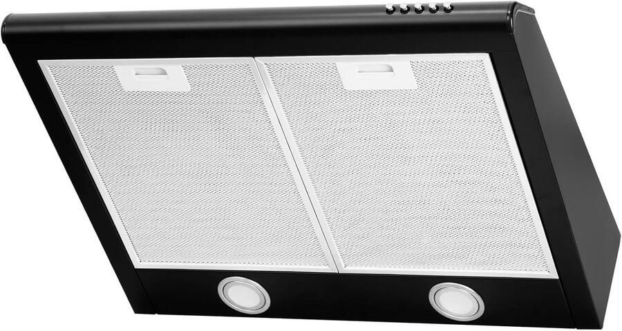 Inbouw Afzuigkap 60 cm Zwart Afvoer & Circulatie Krachtig & Stil RVS