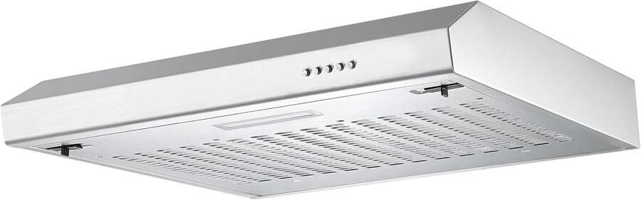 Inbouw Afzuigkap RVS 50 cm met Afvoer- en Circulatiefunctie Energieklasse A+