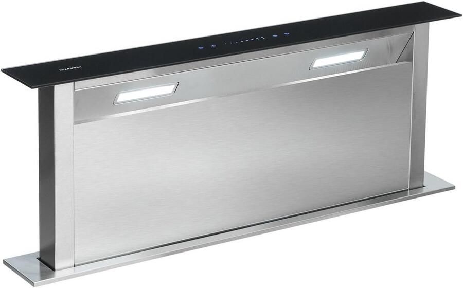 Inbouw Afzuigkap Uittrekbaar 90 cm 540 m³ u RVS en Glas Timer en Verlichting