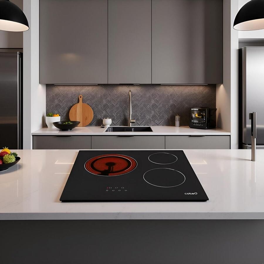 Inbouw Glaskeramische Kookplaat 3 Zones 59 cm 5.4 kW Vermogen - Foto 2