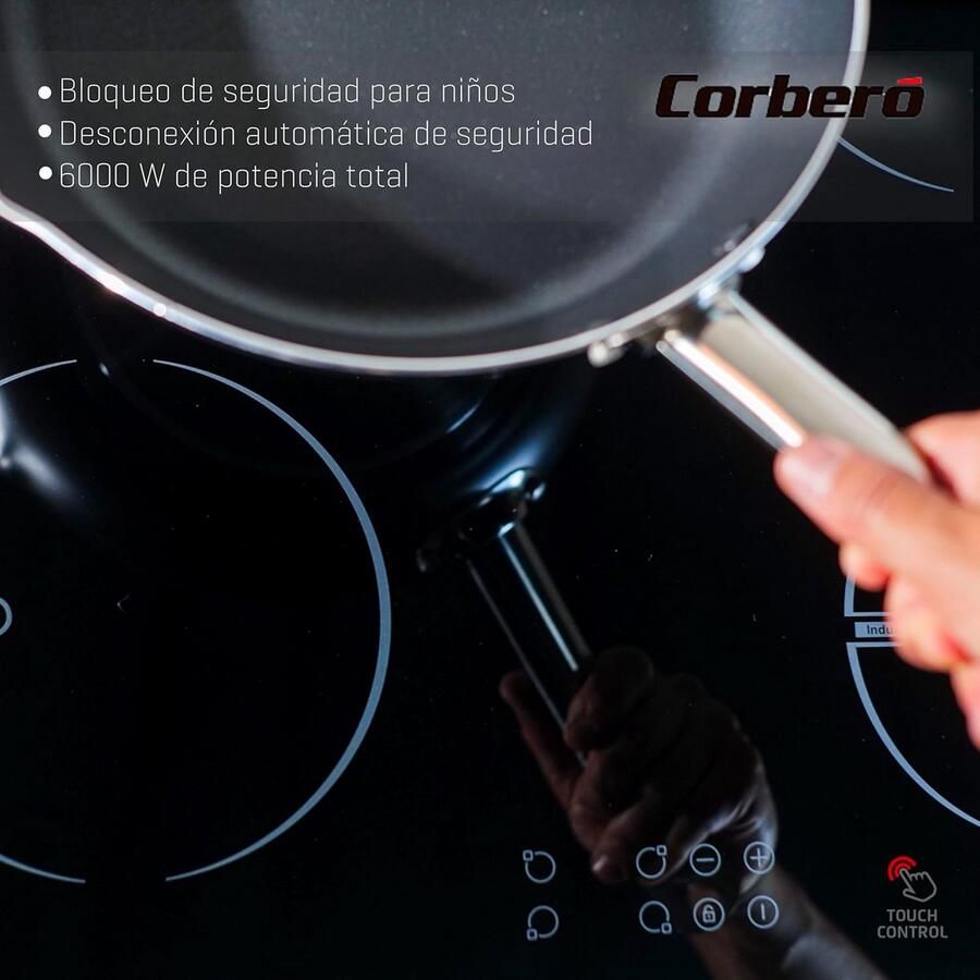 Inbouw Inductie Kookplaat 60 cm 4 Zones 6000W Touch Control - Foto 2